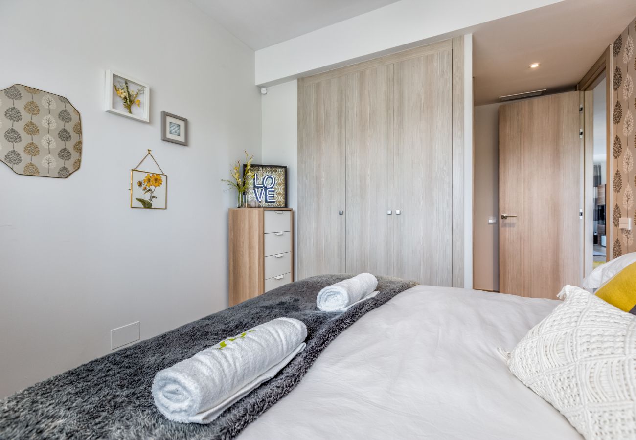  España Costa del sol Mijas Costa apartamento de vacaciones dormitorio interior de lujo