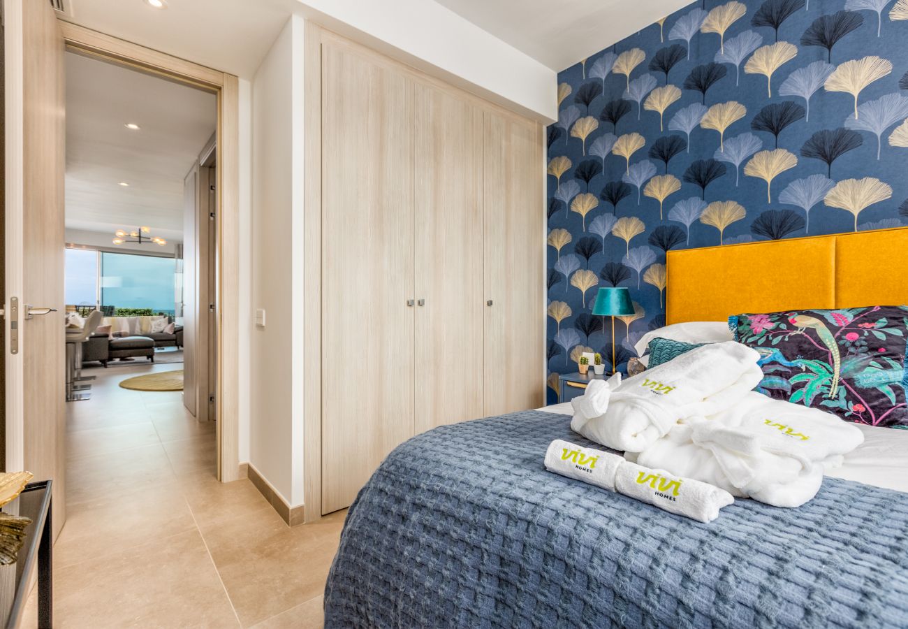 España Costa del sol Mijas Costa apartamento de vacaciones dormitorio interior de lujo