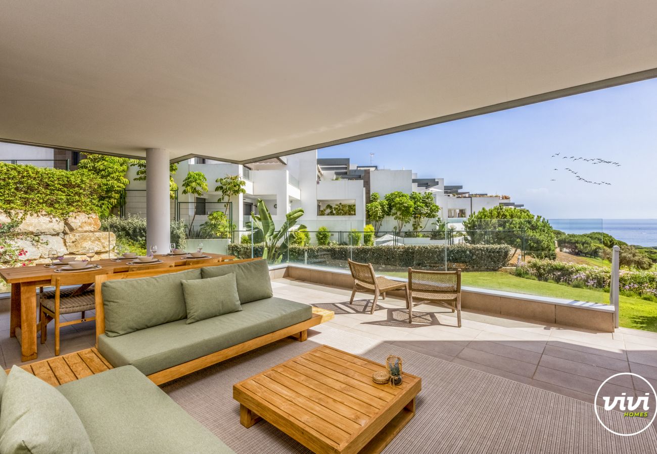 Apartamento en Marbella - Casa Ferli - Piscina | Vista al mar y al golf | Terraza soleada