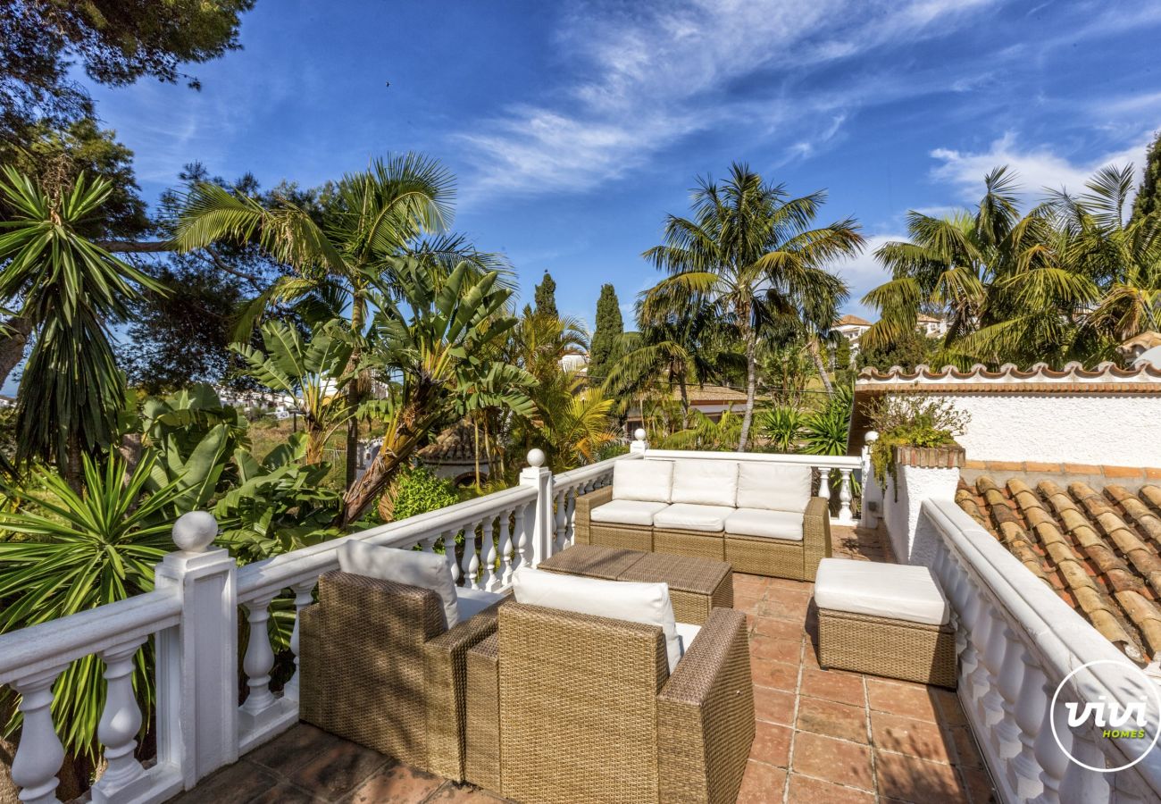 Azotea, Villa Bella, Casa de vacaciones en Marbella