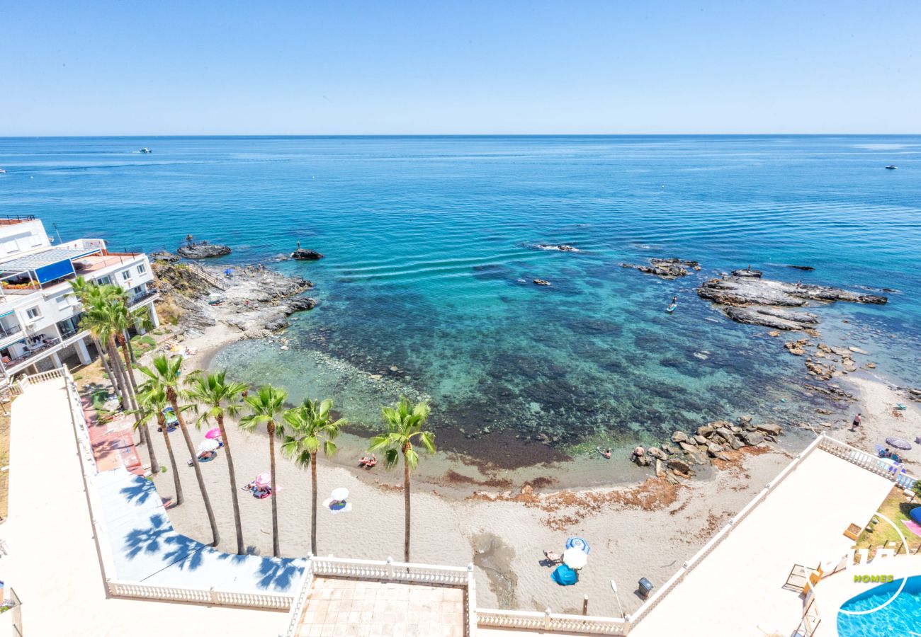 Apartamento en Benalmádena - Brisa del Mar| Vistas al mar - Piscina - Primera línea de playa - Terraza