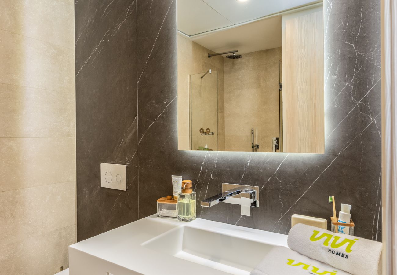 Spanje Costa del sol Mijas Costa vakantie appartement luxe interieur badkamer