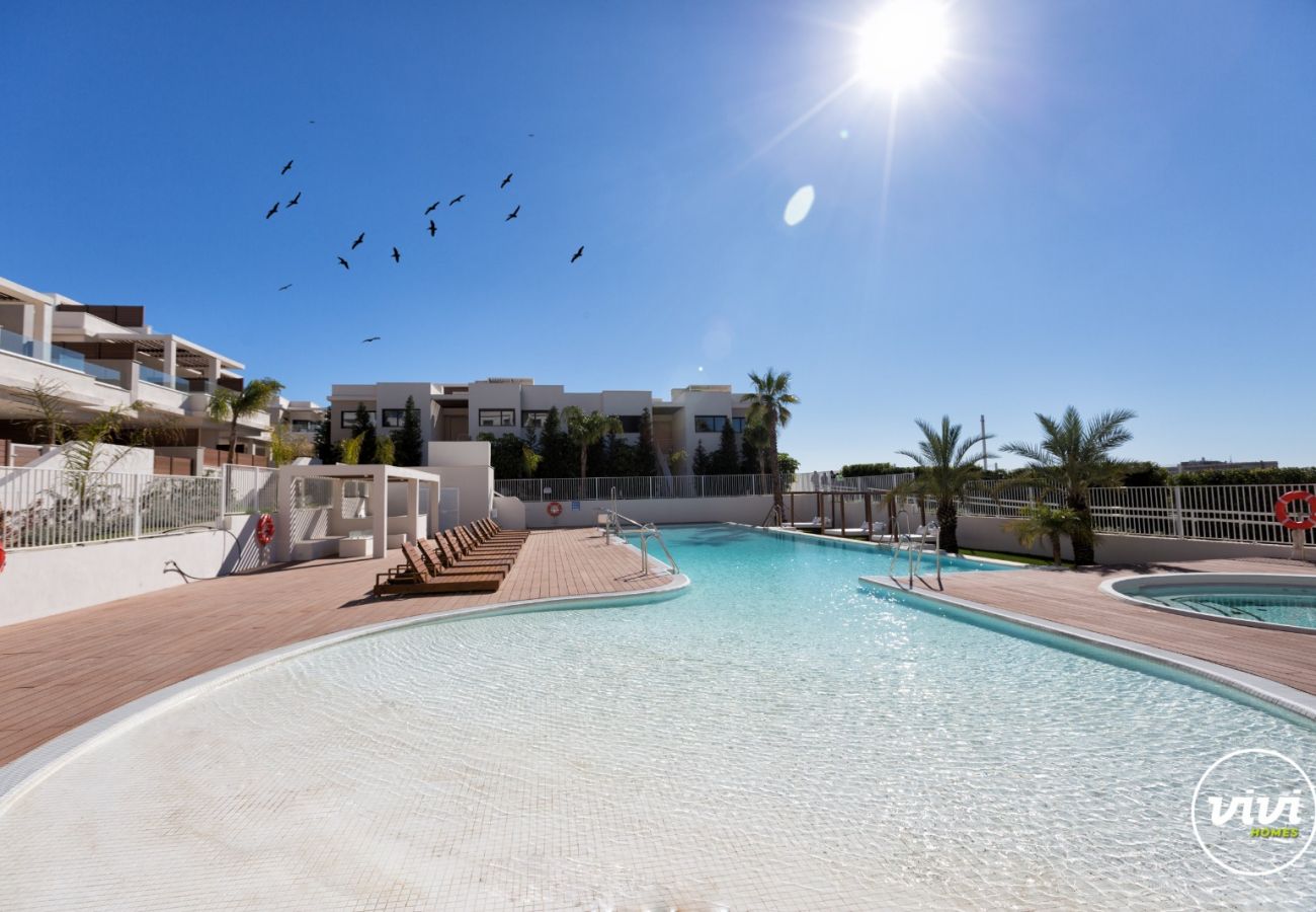 Costa del Sol Mijas Costa vakantie appartement Lotus zwembad luxe lounge 