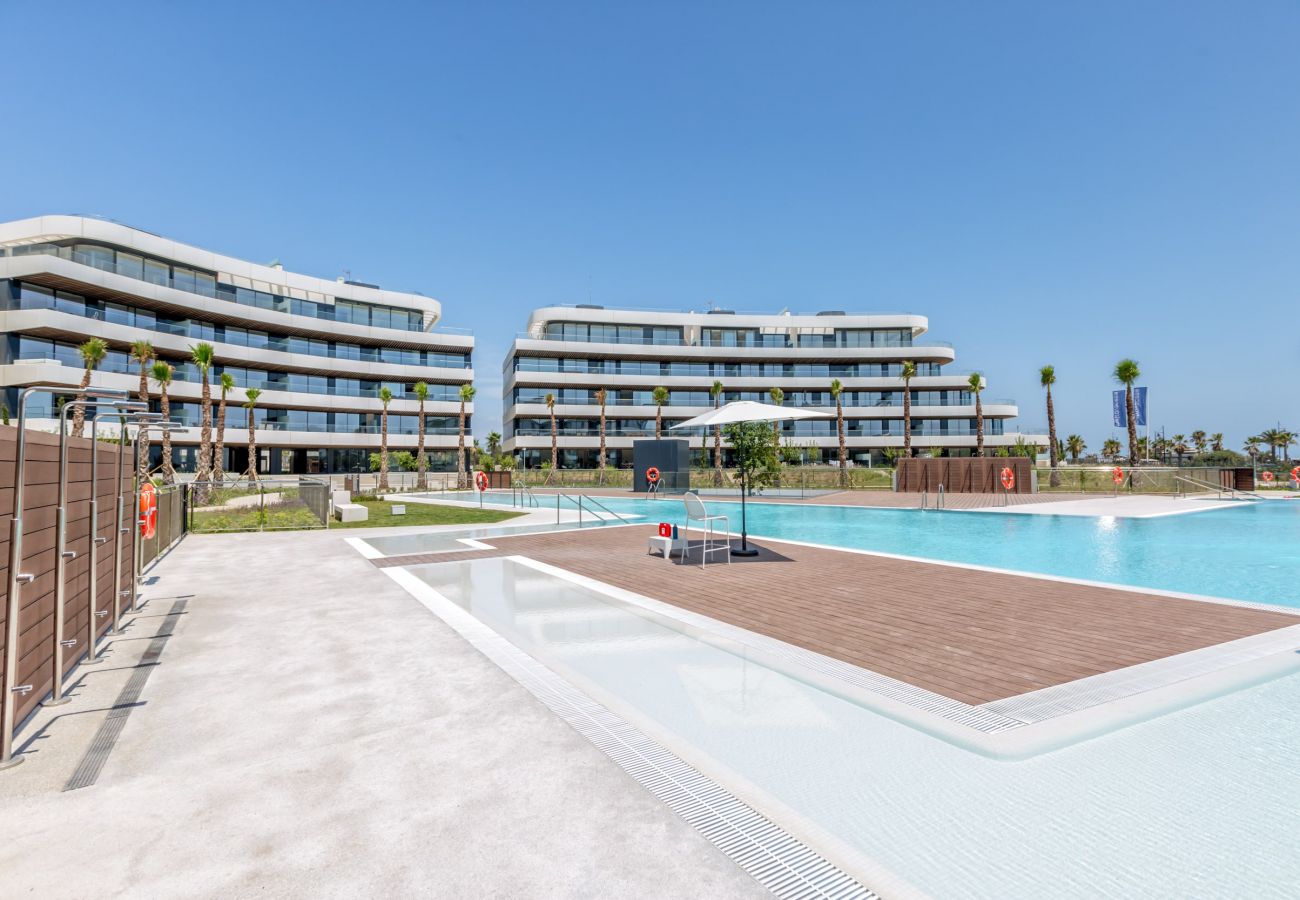 Spanje Torremolinos vakantie appartement Oceana zwembad uitzicht 