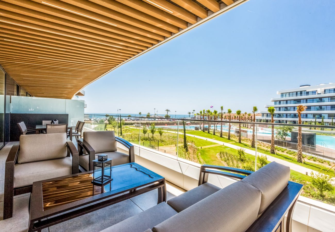 Spanje Costa del Sol Torremolinos vakantie appartement Oceana balcony lounge zee strand uitzicht 