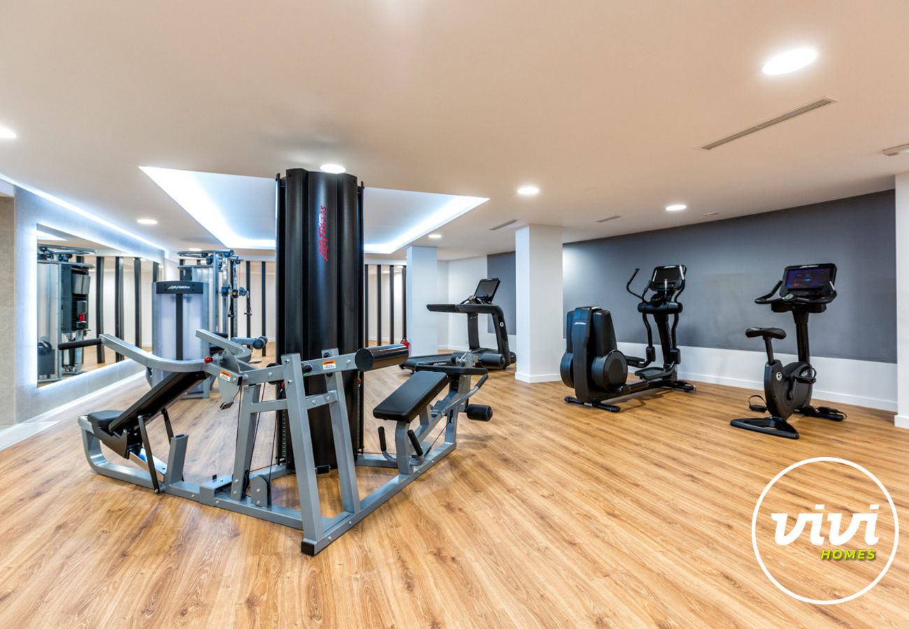 Costa del Sol Mijas Costa holiday apartment Blue View private gym luxury equipment 