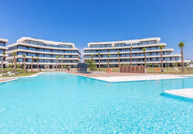 Spain Costa del Sol Torremolinos holiday home Oceana swimming pool view